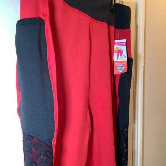 Pop Fit Stretch to Fit Women Red Joggers - Picture 6 of 6